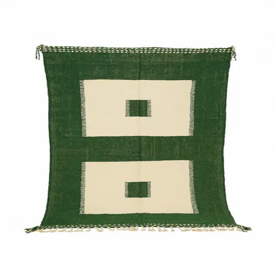 Peace of Ivory, 2x3m Handwoven Beni Ourain Kilim Rug, 100% Natural Wool & Dyes