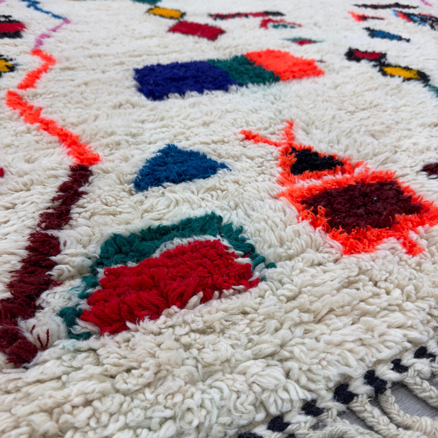 'Mountain Song' Handmade Beni Ourain Rug, 100% Natural wool, 100% Natural Dyes
