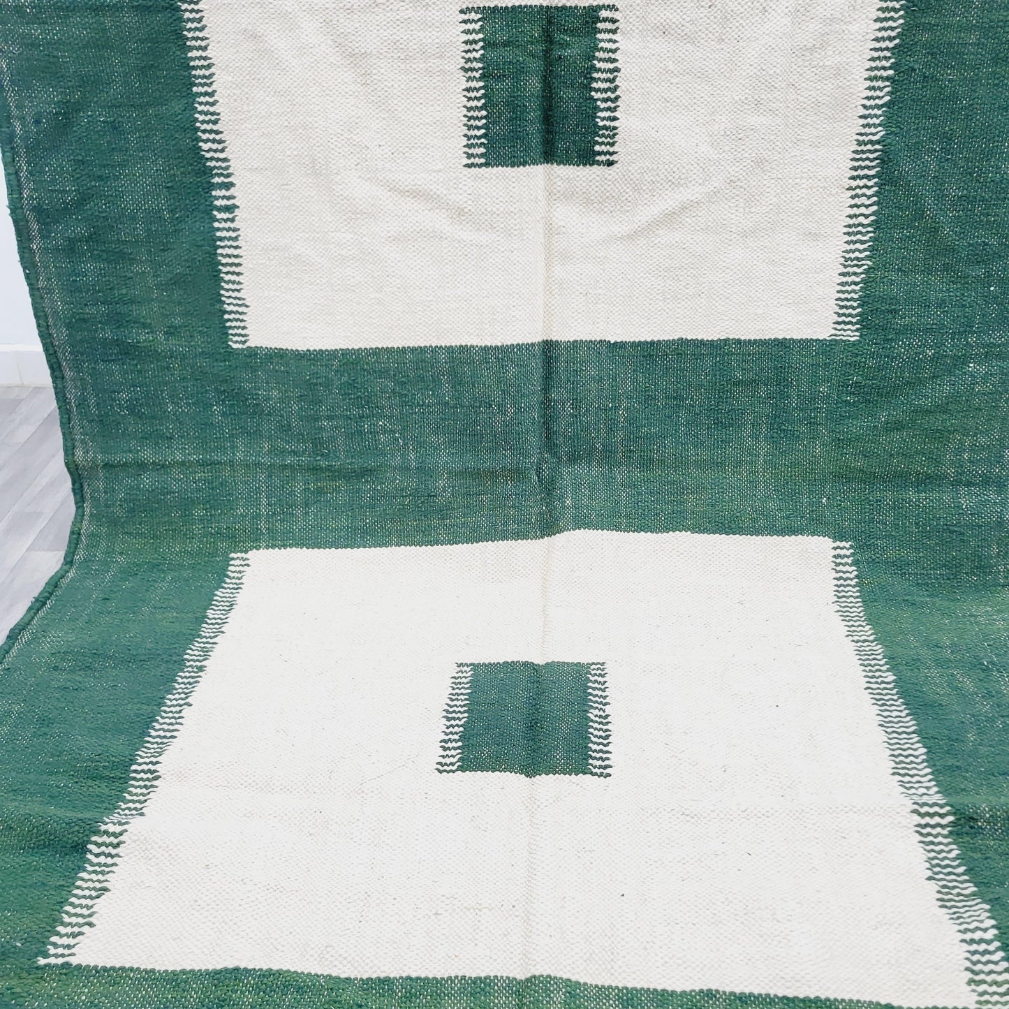 Peace of Ivory, 2x3m Handwoven Beni Ourain Kilim Rug, 100% Natural Wool & Dyes