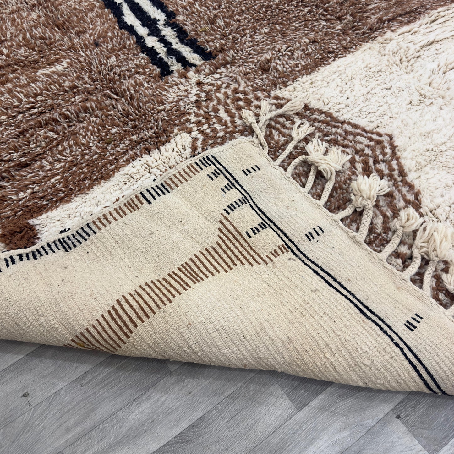 'Atlas Sun' 2x3 Metre Handwoven Beni Ourain Rug, 100% Natural Wool & Dyes