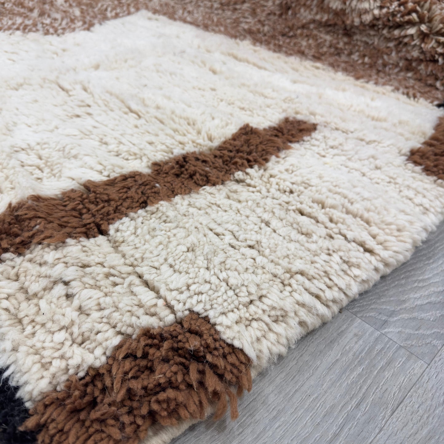 'Atlas Sun' 2x3 Metre Handwoven Beni Ourain Rug, 100% Natural Wool & Dyes