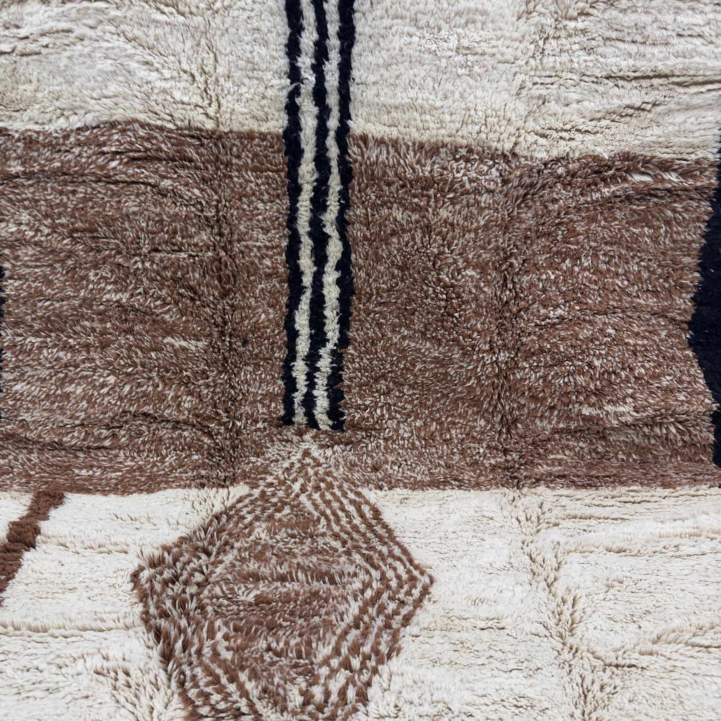 'Atlas Sun' 2x3 Metre Handwoven Beni Ourain Rug, 100% Natural Wool & Dyes