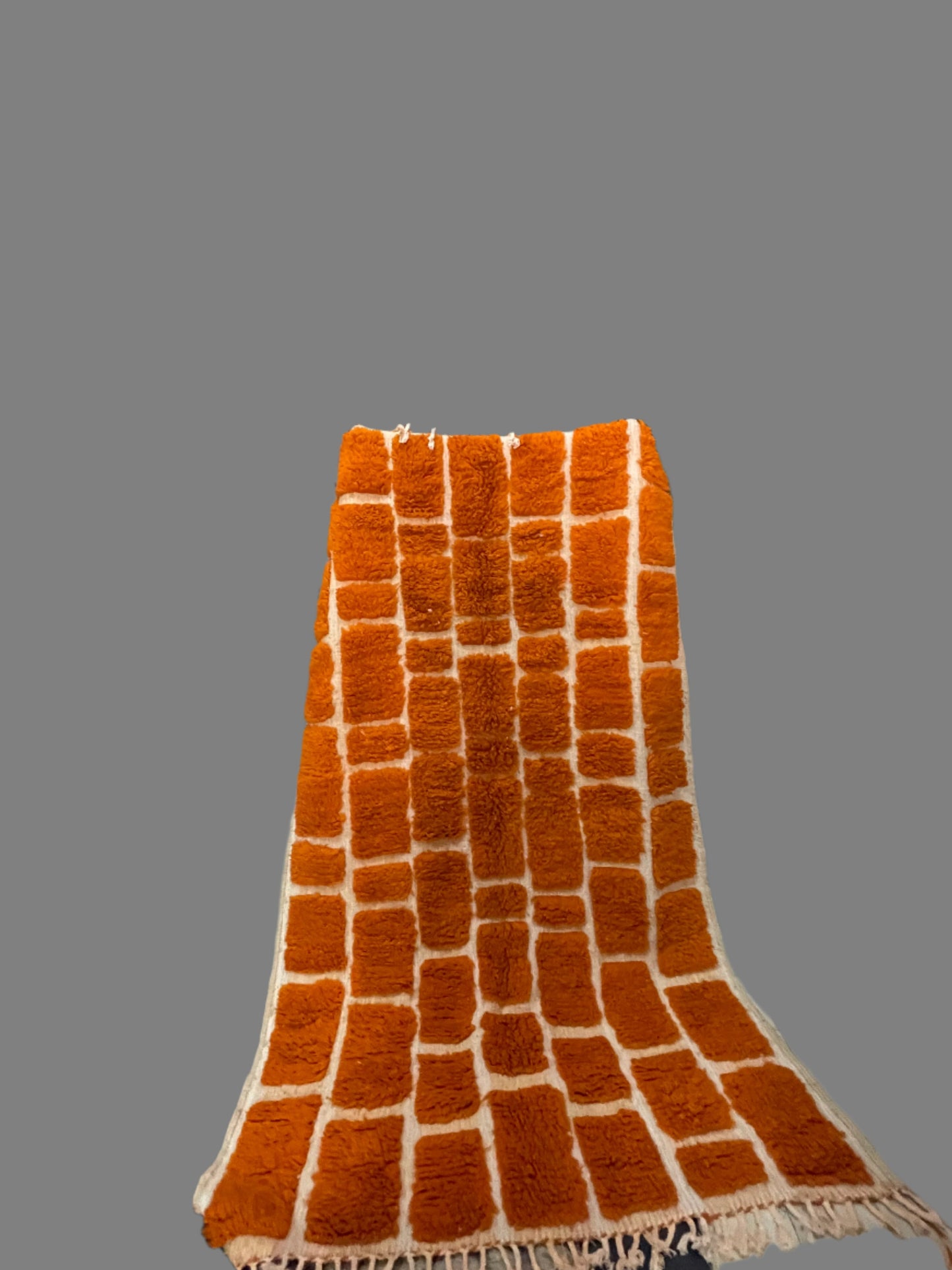 'Citrus Steps' – 2.5m x 1.5m Handwoven Beni Ourain Rug - 100% Natural Wool and Dyes