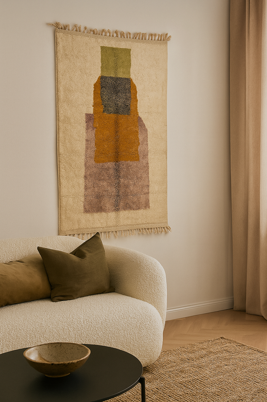 Veil Of The Sahara - 2x3m Boujaad Rug - Handmade 100% Natural Wool & Dyes