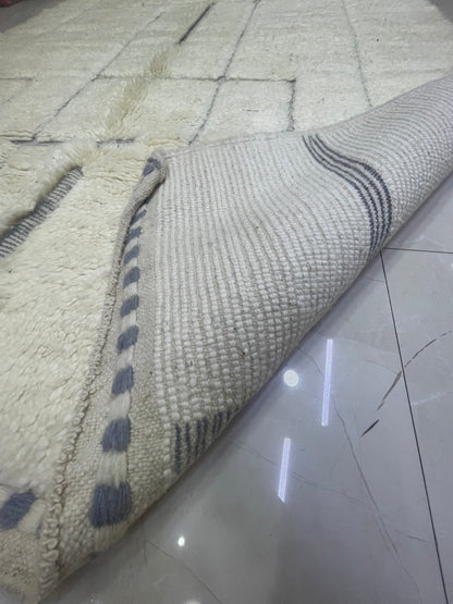 Whisper – Handwoven Beni Ourain Rug (2.75m x 1.65m) - 100% Natural Wool & Dyes