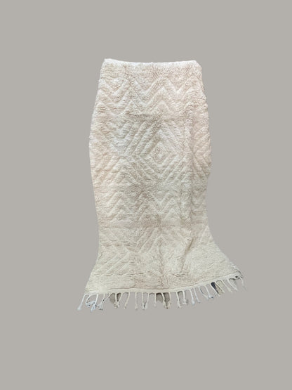 'Muted Sands' - 2.5m x 1.5m Handwoven Beni Ourain Rug 100% Natural Wool & Dyes