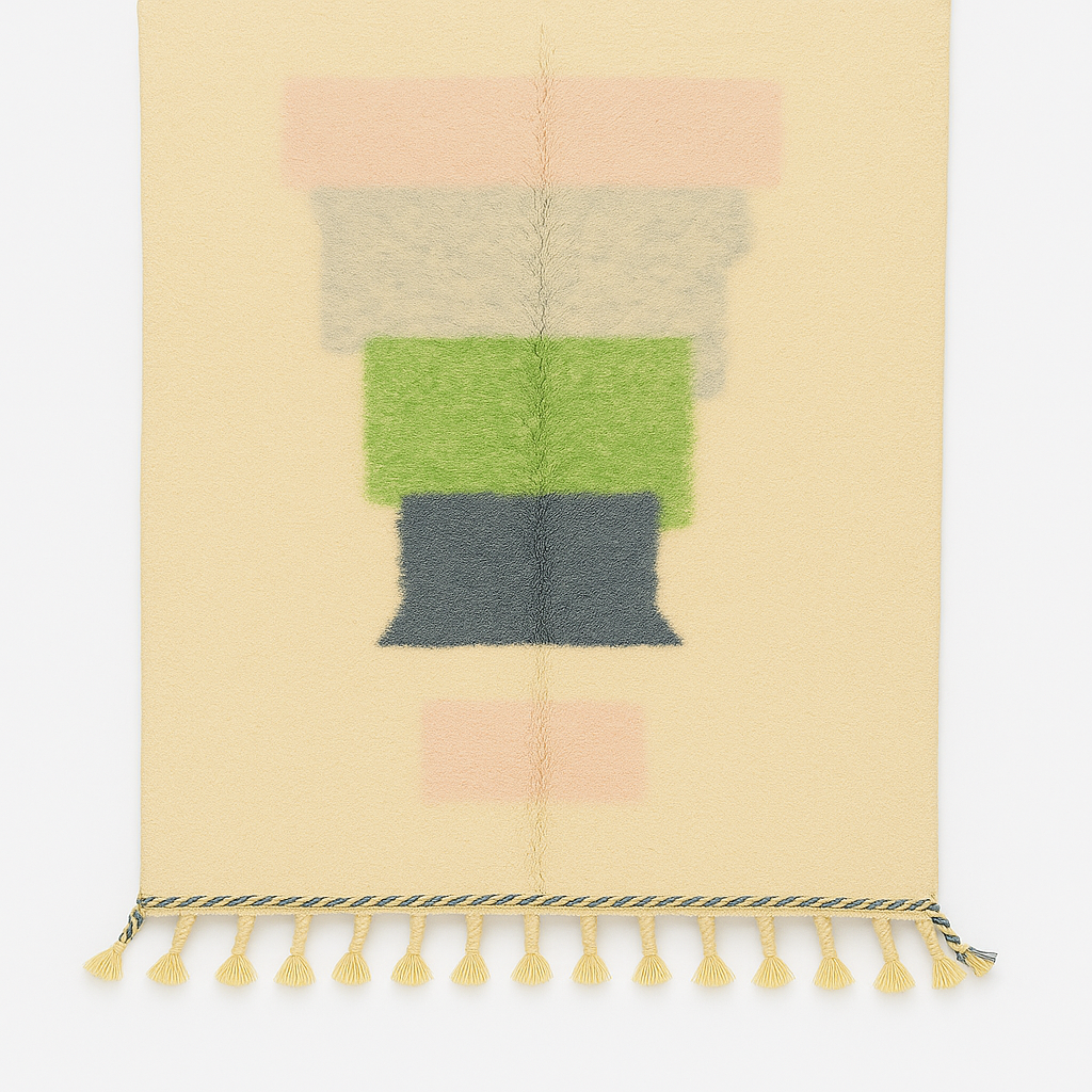 'Echoed Layers' 1.5 x 2.4m Handwoven Boujaad Rug - 100% Natural Wool and Dyes