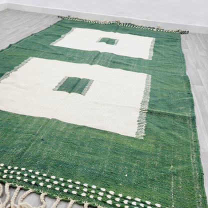 Peace of Ivory, 2x3m Handwoven Beni Ourain Kilim Rug, 100% Natural Wool & Dyes