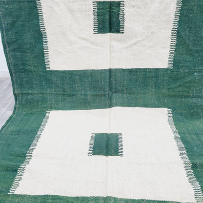 Peace of Ivory, 2x3m Handwoven Beni Ourain Kilim Rug, 100% Natural Wool & Dyes