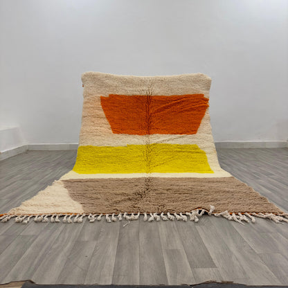 Modern Sunset Beni Ourain Rug – 2x3m | Moroccan Rug 100% Wool 100% Natural Dyes