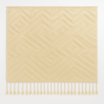 'Muted Sands' - 2.5m x 1.5m Handwoven Beni Ourain Rug 100% Natural Wool & Dyes